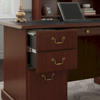 Bureau de direction Bush Furniture Saratoga avec tiroirs et rangements