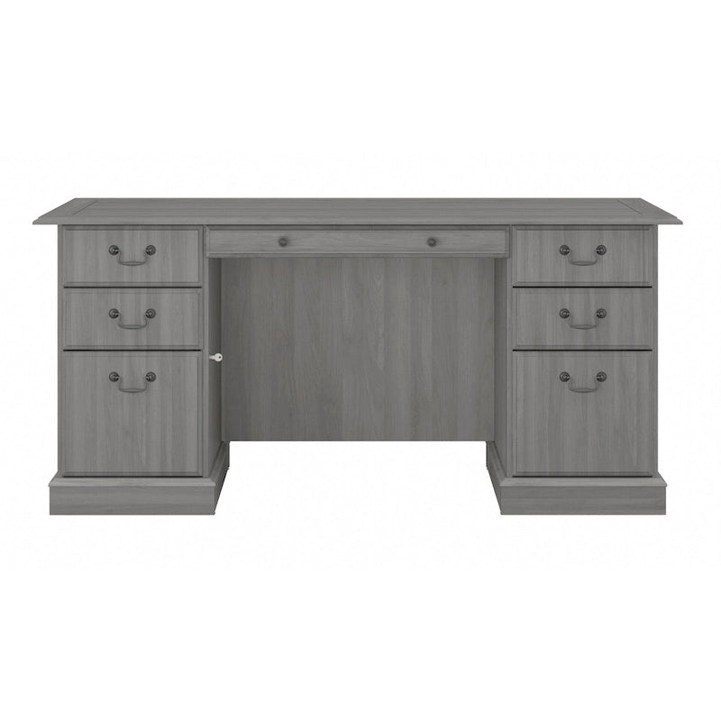 Bureau de direction Bush Furniture Saratoga avec tiroirs et rangements