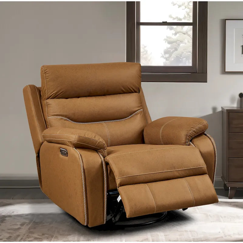 Fauteuil inclinable, pivotant et berçant motorisé, une place
