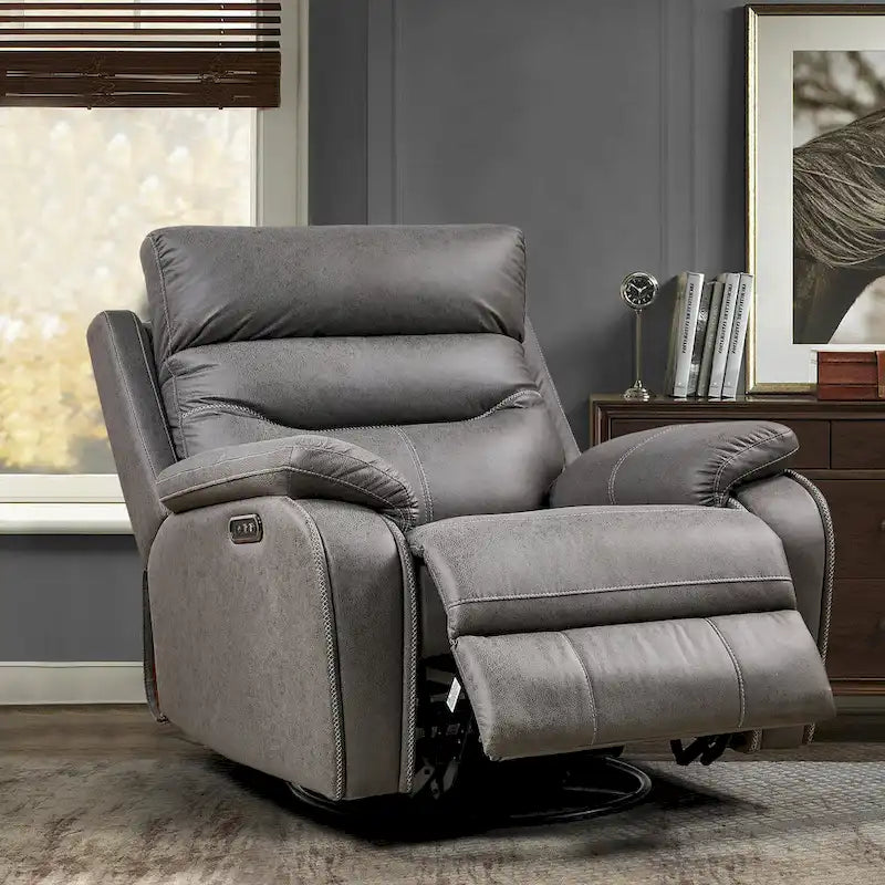 Fauteuil inclinable, pivotant et berçant motorisé, une place