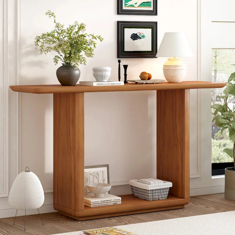 Christopher Knight Home - Console Élégante Minimaliste Mirod avec Coins Arrondis et Piètement en U