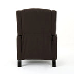 Fauteuil inclinable à dossier poussé en tissu – Marron / Gris foncé / Bleu sarcelle – Simple