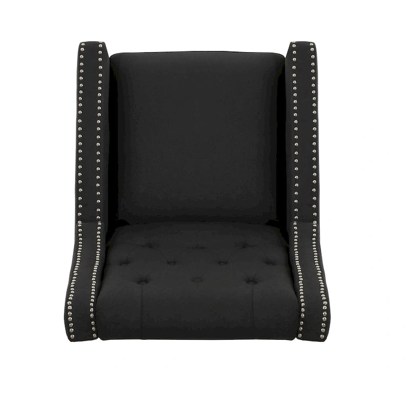 Fauteuil inclinable à dossier poussé en tissu – Marron / Gris foncé / Bleu sarcelle – Simple