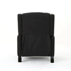 Fauteuil inclinable à dossier poussé en tissu – Marron / Gris foncé / Bleu sarcelle – Simple