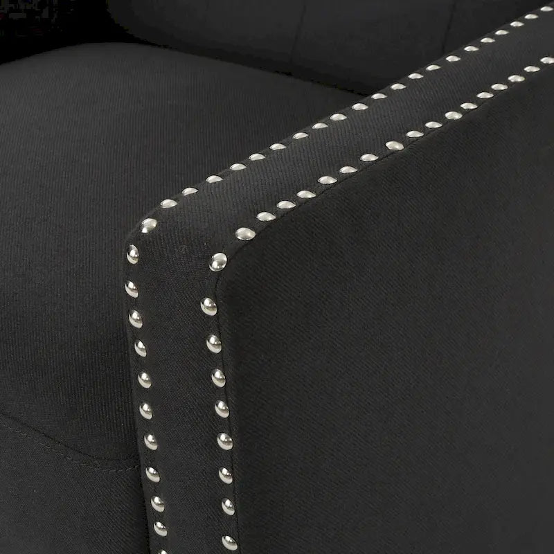 Fauteuil inclinable à dossier poussé en tissu – Marron / Gris foncé / Bleu sarcelle – Simple
