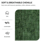 Fauteuil surdimensionné en chenille avec pouf et port USB