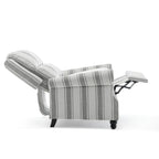 Fauteuil inclinable à dossier basculant, assise rembourrée et cloutée