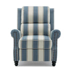 Fauteuil inclinable à dossier basculant, assise rembourrée et cloutée