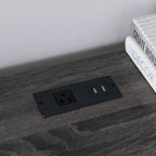 Bureau d'ordinateur en L Barlon Transitional de 59 pouces avec ports USB par Furniture of America
