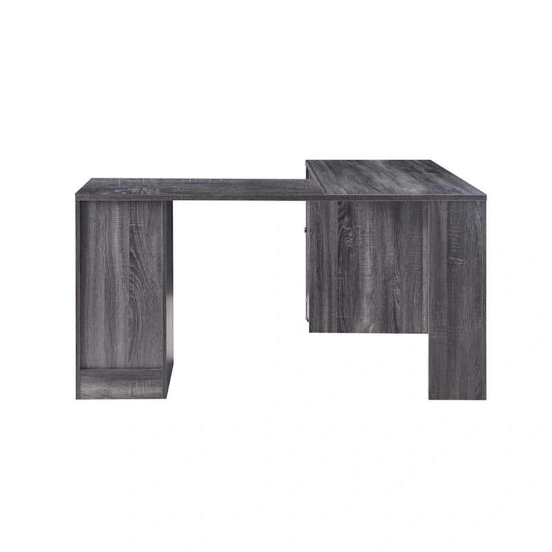 Bureau d'ordinateur en L Barlon Transitional de 59 pouces avec ports USB par Furniture of America