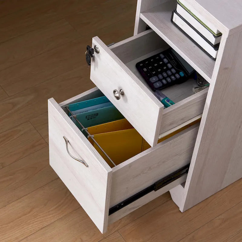 Bureau d'ordinateur en L Barlon Transitional de 59 pouces avec ports USB par Furniture of America
