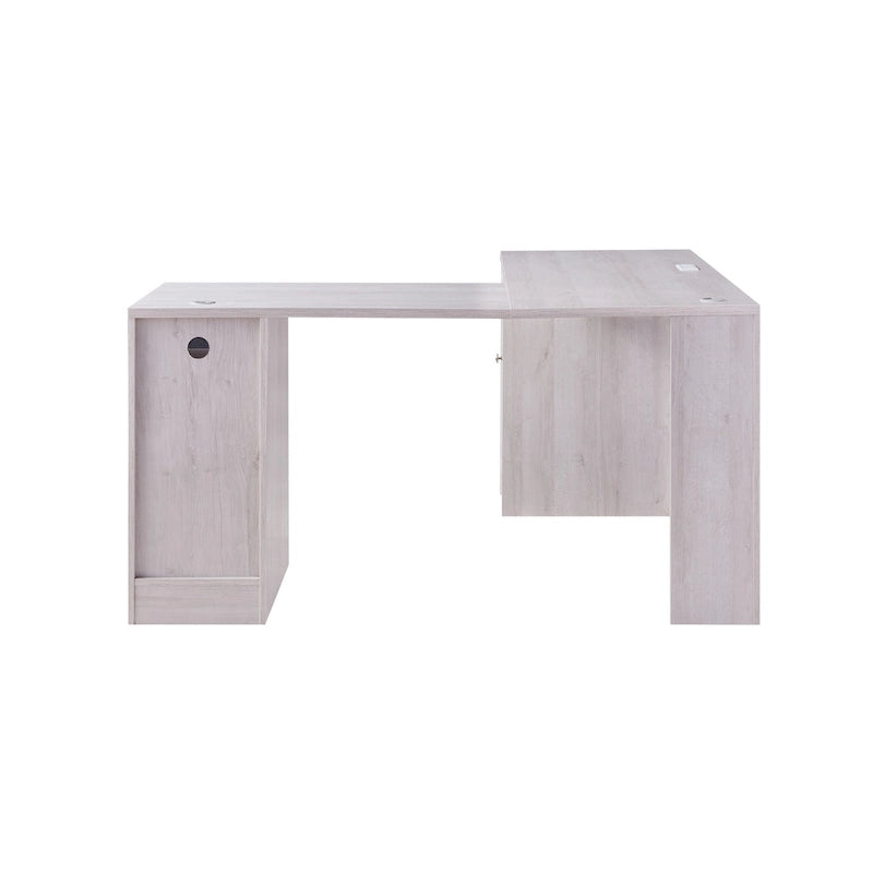 Bureau d'ordinateur en L Barlon Transitional de 59 pouces avec ports USB par Furniture of America