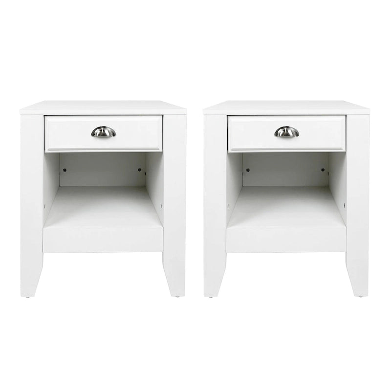 Table de chevet Foisy en similibois avec tiroir (lot de 2) par Christopher Knight Home