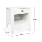 Table de chevet Foisy en similibois avec tiroir (lot de 2) par Christopher Knight Home