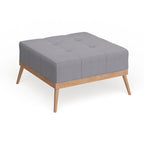 Christopher Knight Home Carson Lund Table basse/ottoman carré en tissu capitonné de style Mid-century