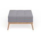 Christopher Knight Home Carson Lund Table basse/ottoman carré en tissu capitonné de style Mid-century