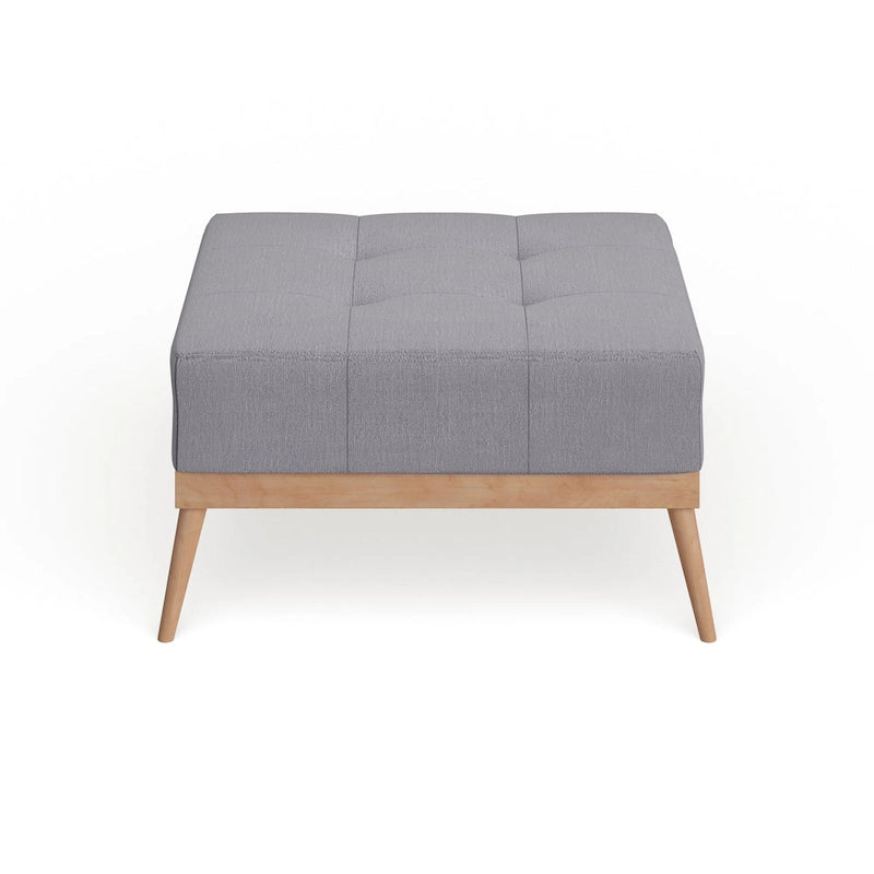 Christopher Knight Home Carson Lund Table basse/ottoman carré en tissu capitonné de style Mid-century