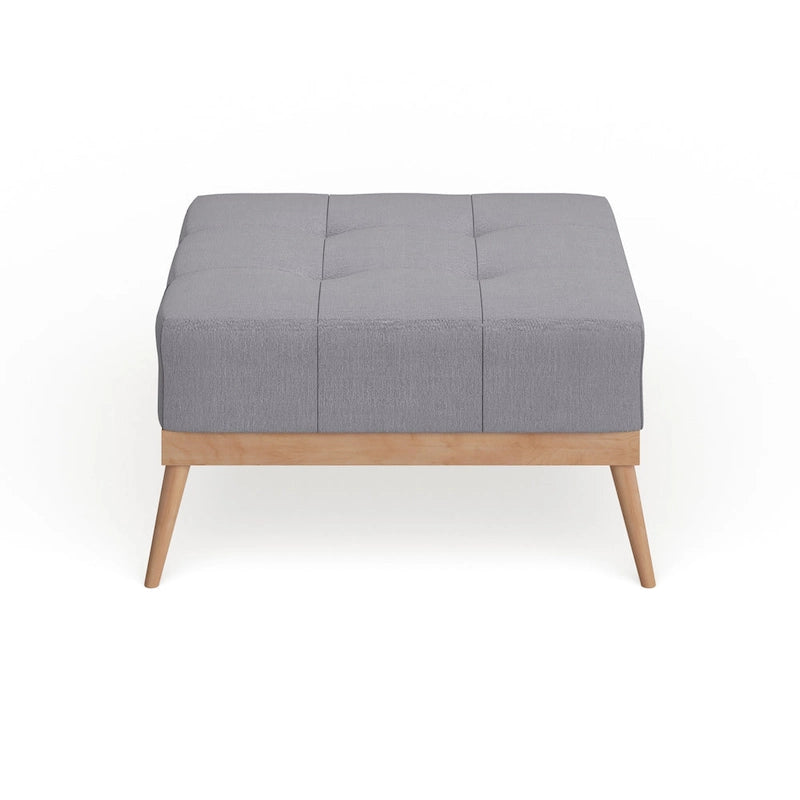Christopher Knight Home Carson Lund Table basse/ottoman carré en tissu capitonné de style Mid-century