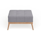 Christopher Knight Home Carson Lund Table basse/ottoman carré en tissu capitonné de style Mid-century