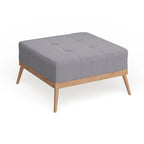 Christopher Knight Home Carson Lund Table basse/ottoman carré en tissu capitonné de style Mid-century