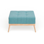 Christopher Knight Home Carson Lund Table basse/ottoman carré en tissu capitonné de style Mid-century