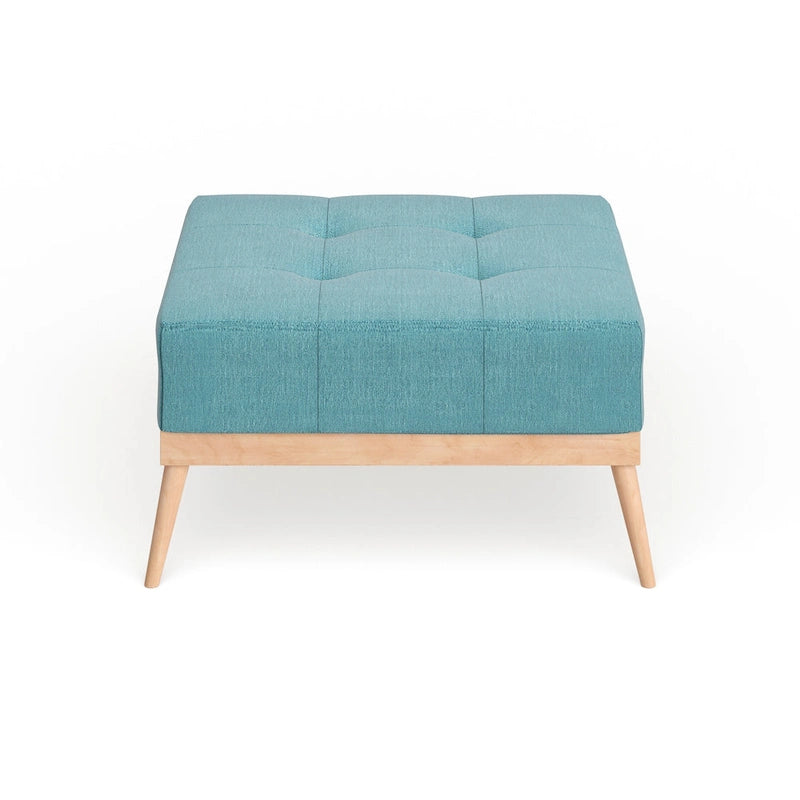 Christopher Knight Home Carson Lund Table basse/ottoman carré en tissu capitonné de style Mid-century