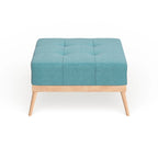 Christopher Knight Home Carson Lund Table basse/ottoman carré en tissu capitonné de style Mid-century