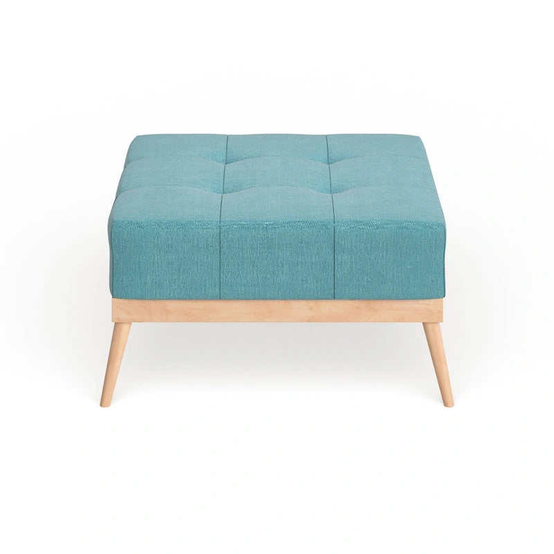 Christopher Knight Home Carson Lund Table basse/ottoman carré en tissu capitonné de style Mid-century