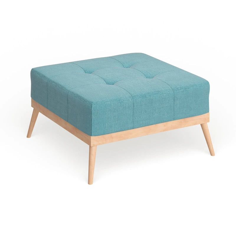 Christopher Knight Home Carson Lund Table basse/ottoman carré en tissu capitonné de style Mid-century