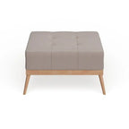Christopher Knight Home Carson Lund Table basse/ottoman carré en tissu capitonné de style Mid-century