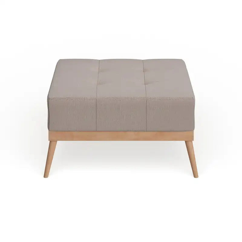 Christopher Knight Home Carson Lund Table basse/ottoman carré en tissu capitonné de style Mid-century