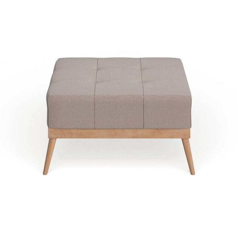 Christopher Knight Home Carson Lund Table basse/ottoman carré en tissu capitonné de style Mid-century