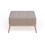 Christopher Knight Home Carson Lund Table basse/ottoman carré en tissu capitonné de style Mid-century