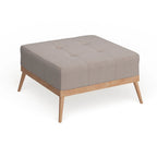 Christopher Knight Home Carson Lund Table basse/ottoman carré en tissu capitonné de style Mid-century