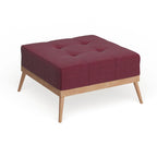 Christopher Knight Home Carson Lund Table basse/ottoman carré en tissu capitonné de style Mid-century