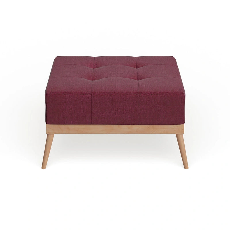 Christopher Knight Home Carson Lund Table basse/ottoman carré en tissu capitonné de style Mid-century