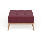 Christopher Knight Home Carson Lund Table basse/ottoman carré en tissu capitonné de style Mid-century