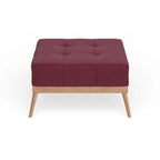 Christopher Knight Home Carson Lund Table basse/ottoman carré en tissu capitonné de style Mid-century