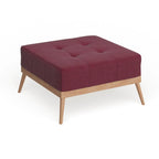 Christopher Knight Home Carson Lund Table basse/ottoman carré en tissu capitonné de style Mid-century