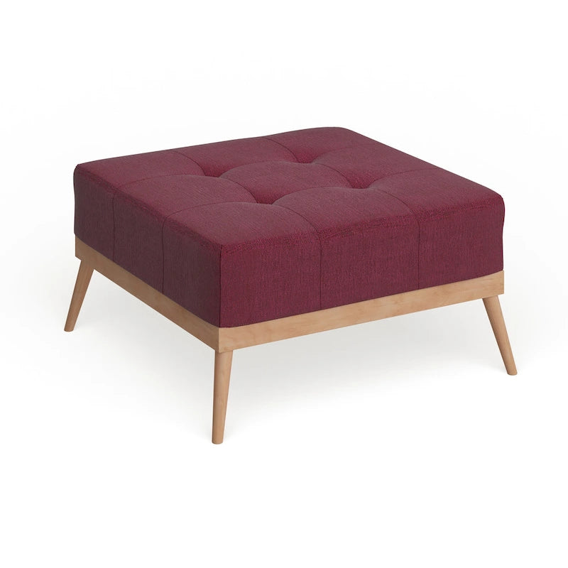 Christopher Knight Home Carson Lund Table basse/ottoman carré en tissu capitonné de style Mid-century
