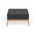 Christopher Knight Home Carson Lund Table basse/ottoman carré en tissu capitonné de style Mid-century