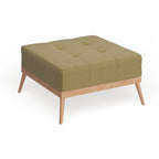 Christopher Knight Home Carson Lund Table basse/ottoman carré en tissu capitonné de style Mid-century