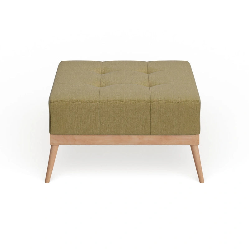 Christopher Knight Home Carson Lund Table basse/ottoman carré en tissu capitonné de style Mid-century