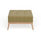 Christopher Knight Home Carson Lund Table basse/ottoman carré en tissu capitonné de style Mid-century