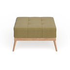 Christopher Knight Home Carson Lund Table basse/ottoman carré en tissu capitonné de style Mid-century