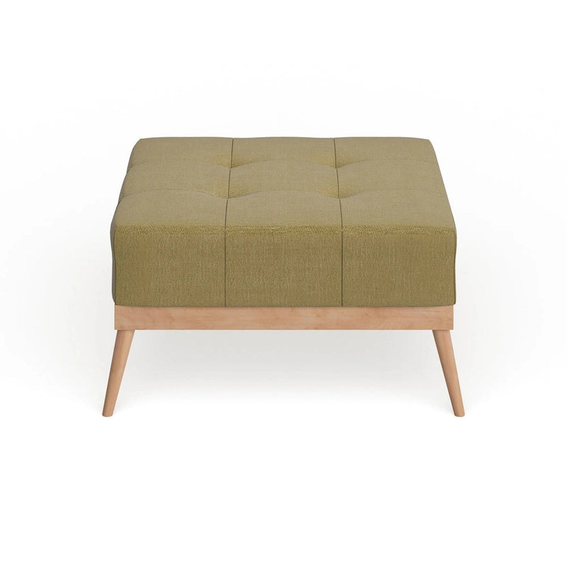 Christopher Knight Home Carson Lund Table basse/ottoman carré en tissu capitonné de style Mid-century