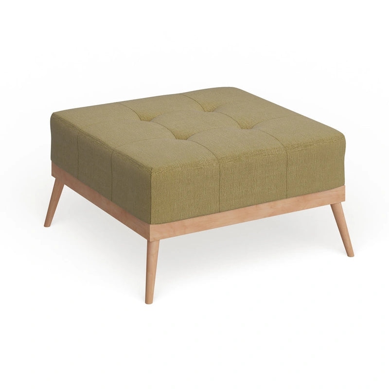 Christopher Knight Home Carson Lund Table basse/ottoman carré en tissu capitonné de style Mid-century