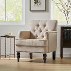 Fauteuil club en tissu à dossier capitonné Malone par Christopher Knight Home - 28,00 L x 29,50 l x 33,50 H