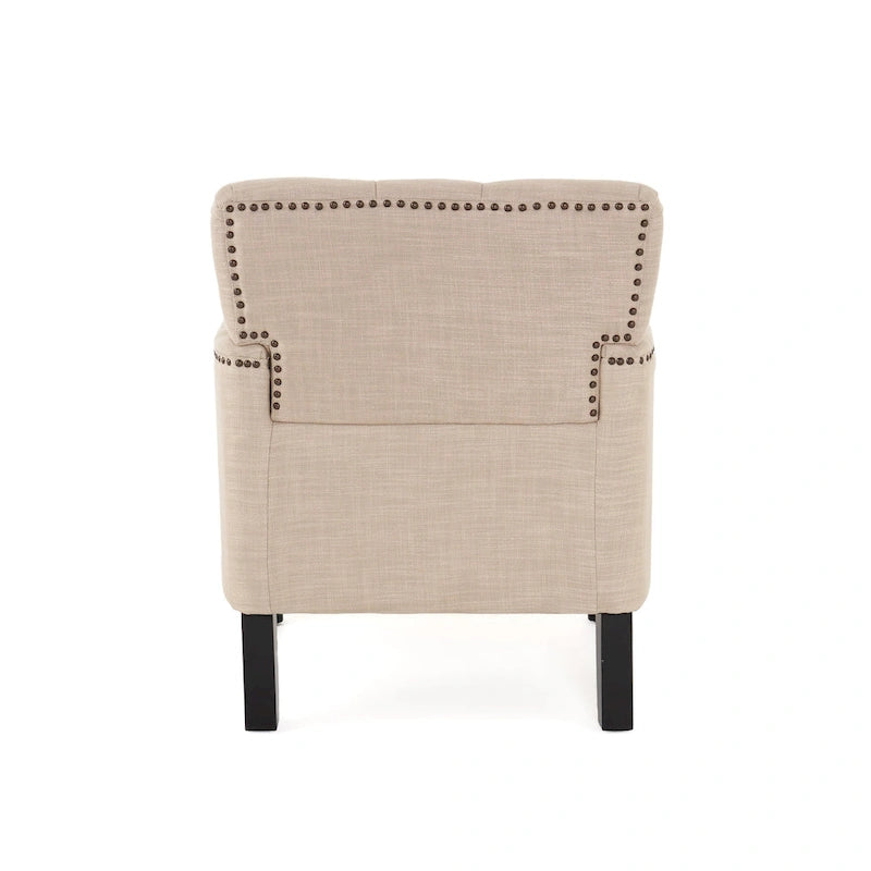 Fauteuil club en tissu à dossier capitonné Malone par Christopher Knight Home - 28,00 L x 29,50 l x 33,50 H