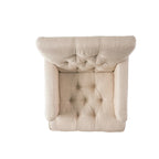 Fauteuil club en tissu à dossier capitonné Malone par Christopher Knight Home - 28,00 L x 29,50 l x 33,50 H